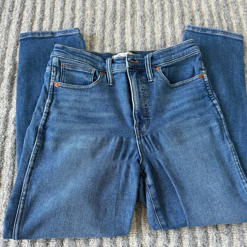 Madewell women’s denim stovepipe midrise jeans sz 28